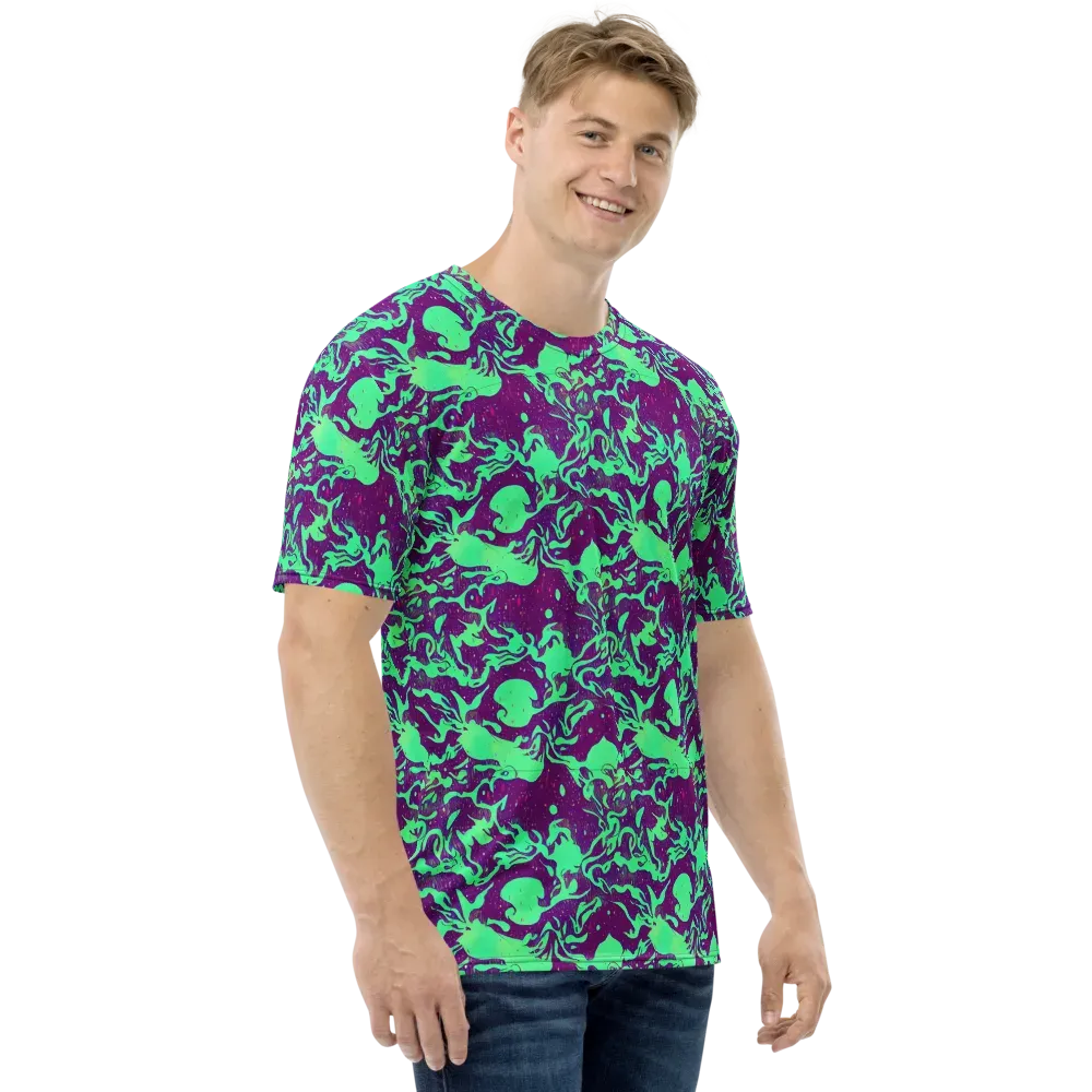 Alien Ripples on Men's Crew Neck T-Shirt — Right