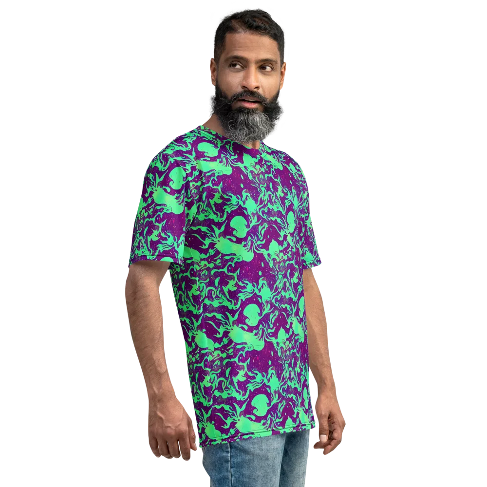 Alien Ripples on Men's Crew Neck T-Shirt — Right