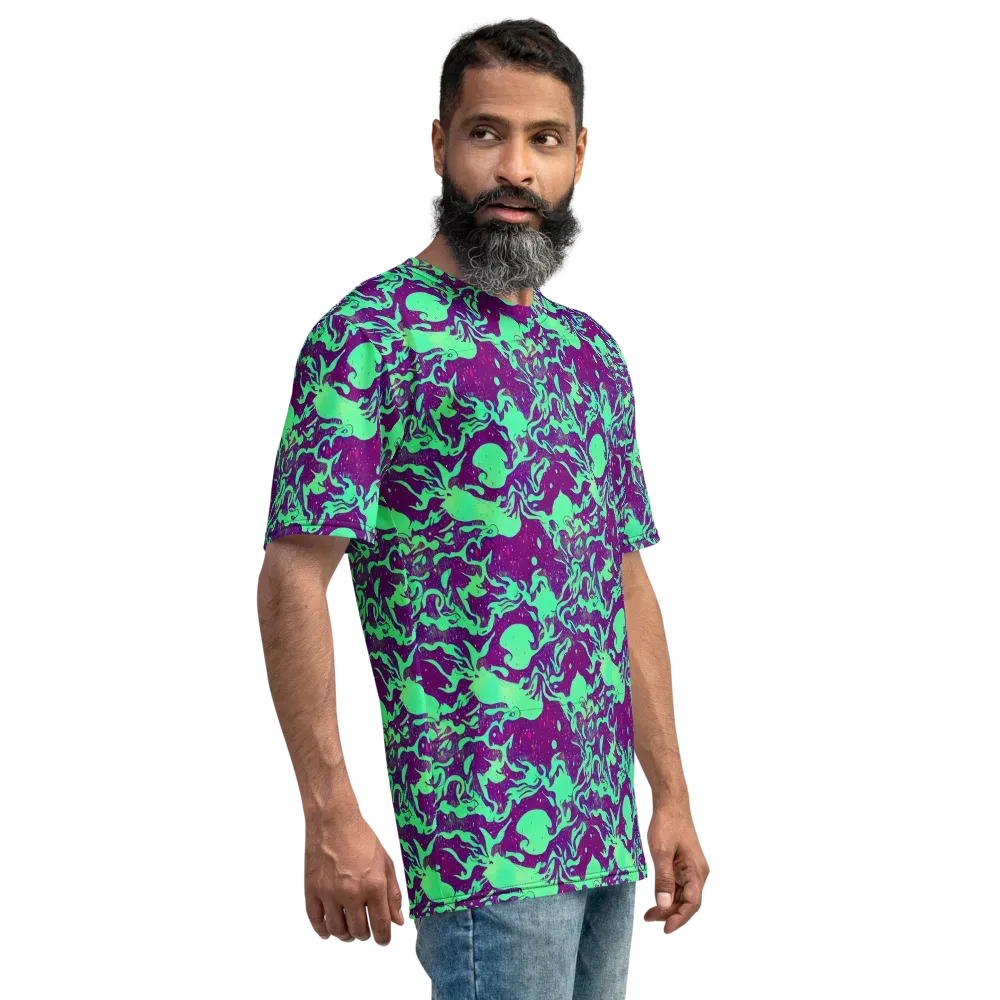 Alien Ripples on Men's Crew Neck T-Shirt — Right