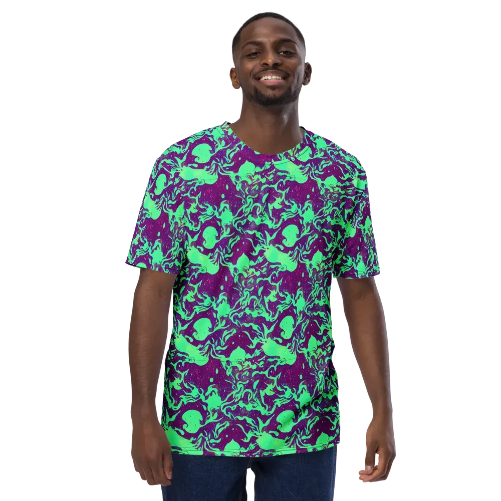 Alien Ripples on Men's Crew Neck T-Shirt — Front