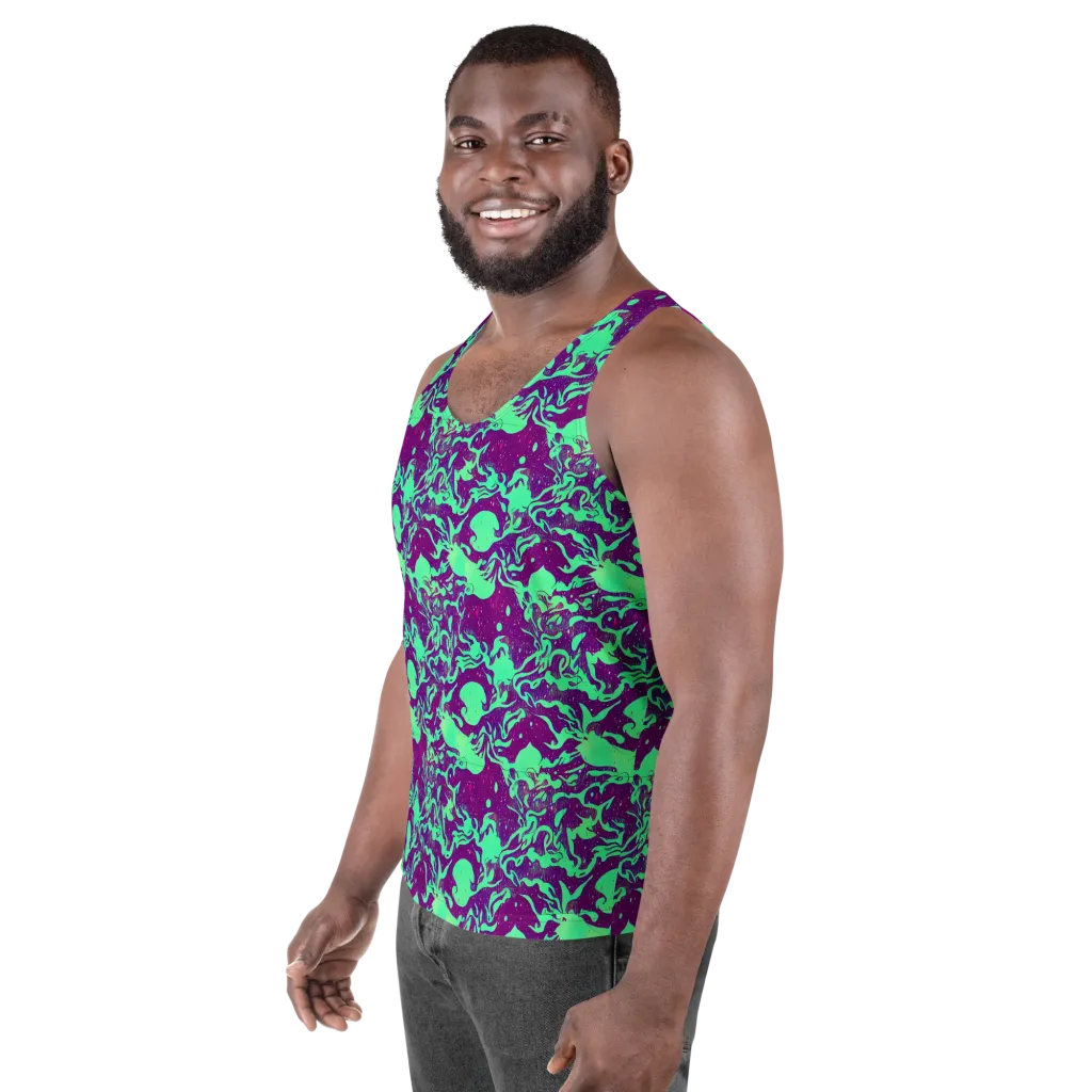 Alien Ripples on Men's Tank Top — Left Front