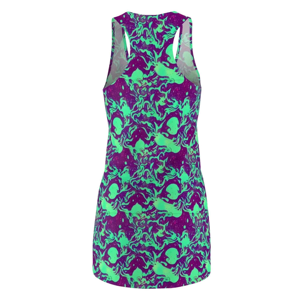 Alien Ripples on Racerback Dress — Back