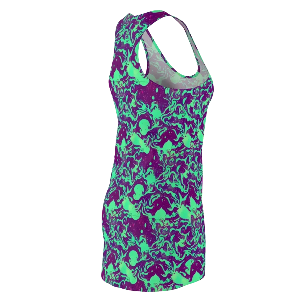 Alien Ripples on Racerback Dress — Back Side