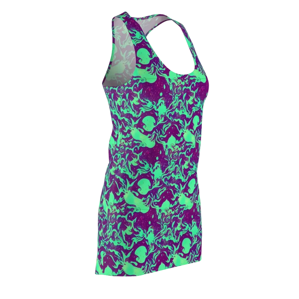 Alien Ripples on Racerback Dress — Front Side