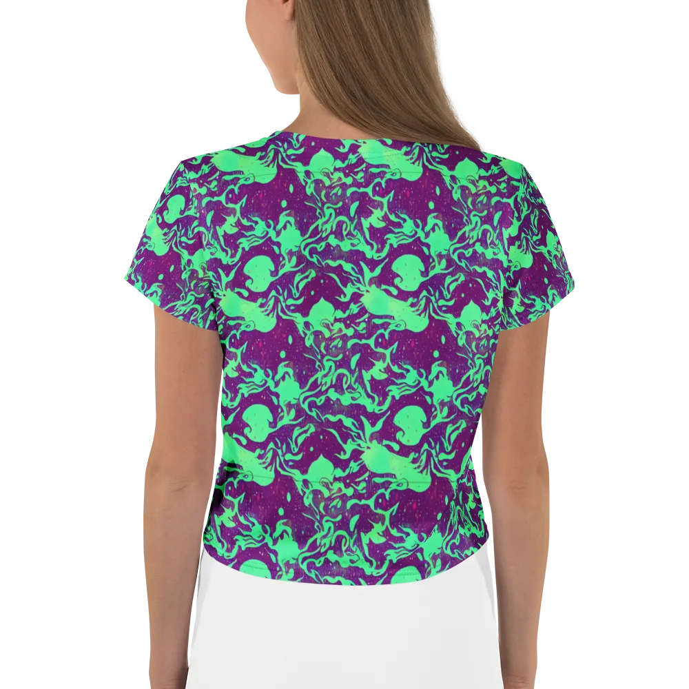 Alien Ripples on Crop Tee — Back