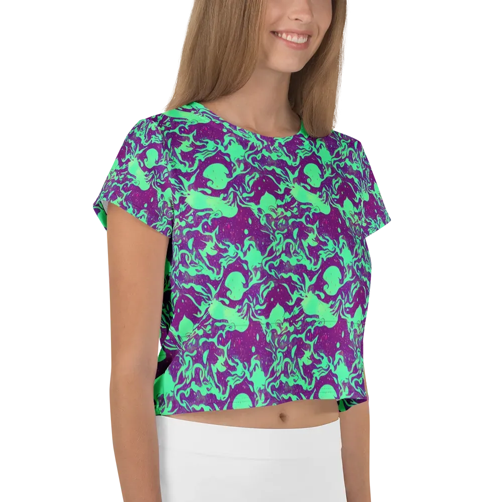 Alien Ripples on Crop Tee — Right