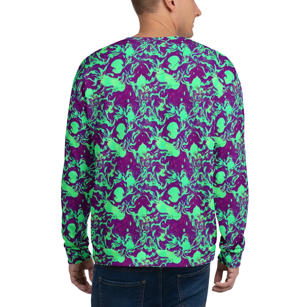 Alien Ripples on Sweatshirt — Back