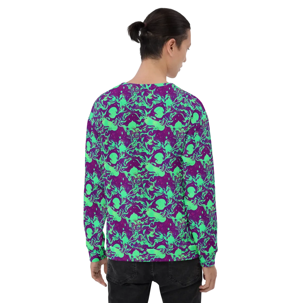 Alien Ripples on Sweatshirt — Back