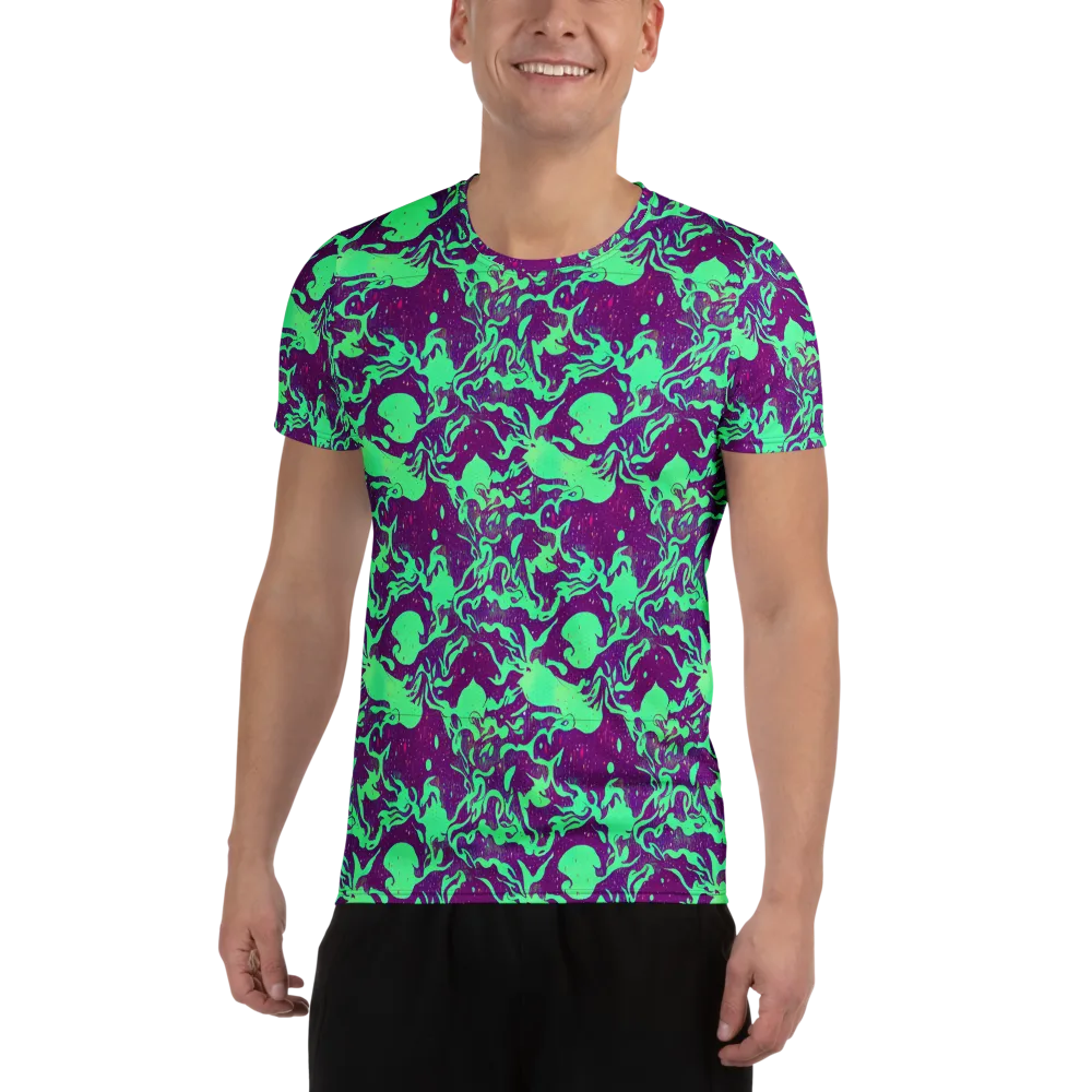 Alien Ripples on Men's Athletic T-Shirt — Front