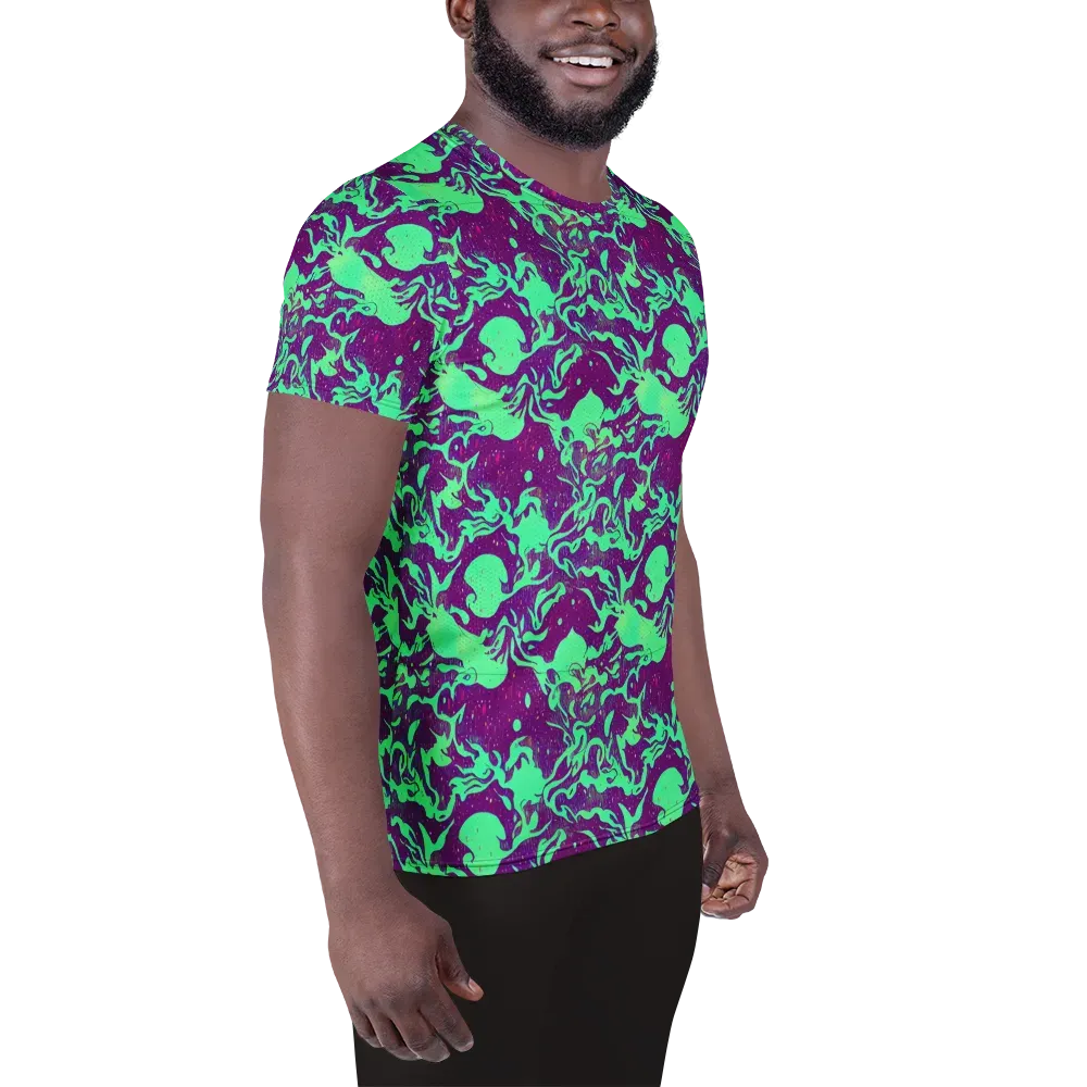 Alien Ripples on Men's Athletic T-Shirt — Right