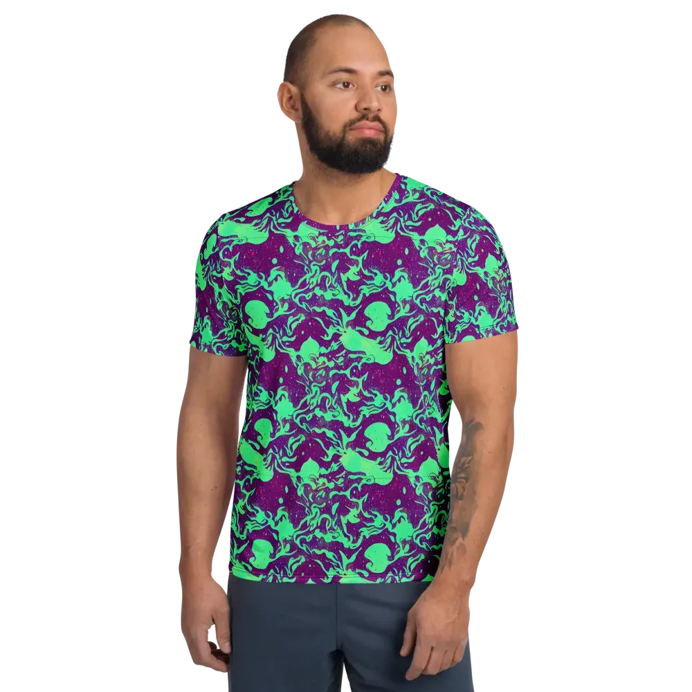 Alien Ripples on Men's Athletic T-Shirt — Front