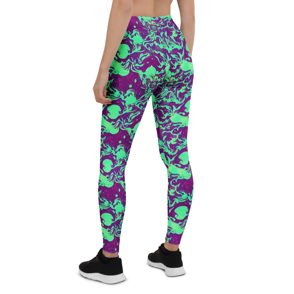 Alien Ripples on Leggings — Back