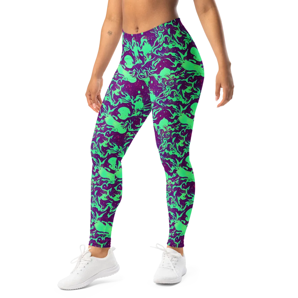Alien Ripples on Leggings — Left Front