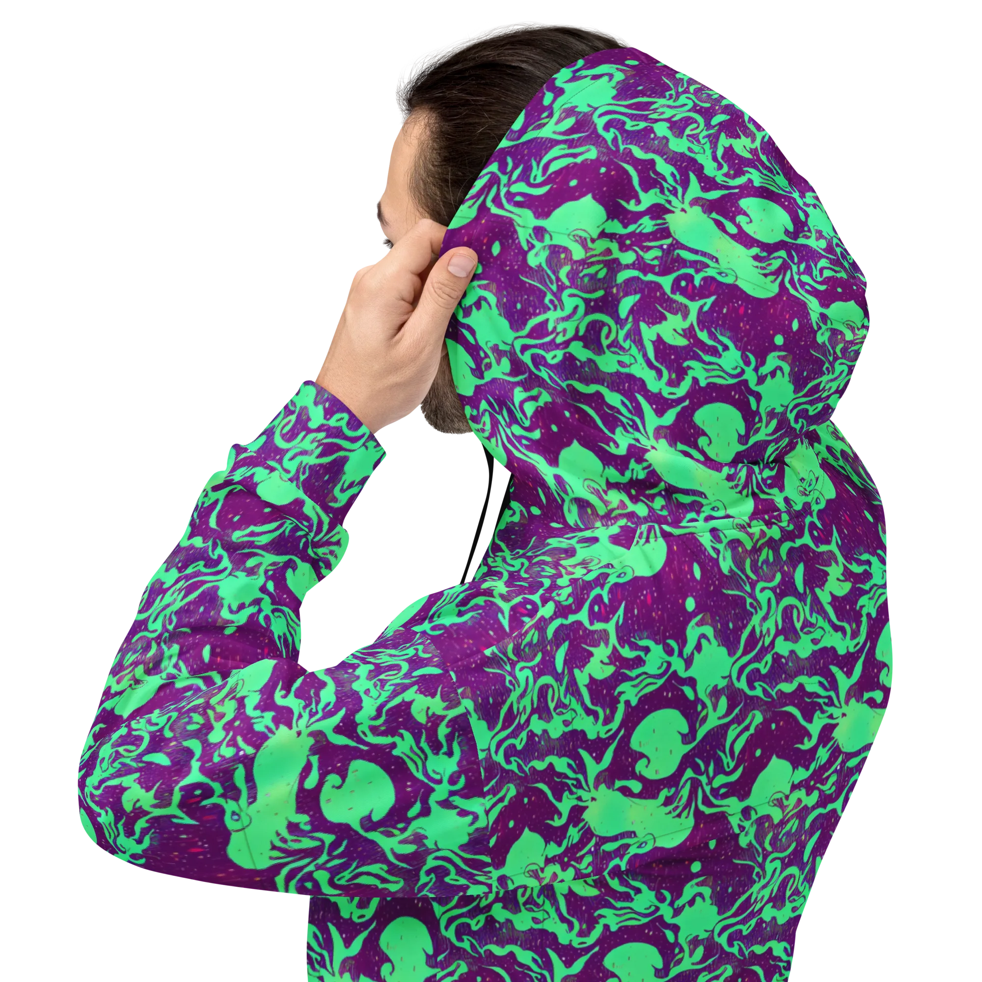Alien Ripples on Hoodie — Back