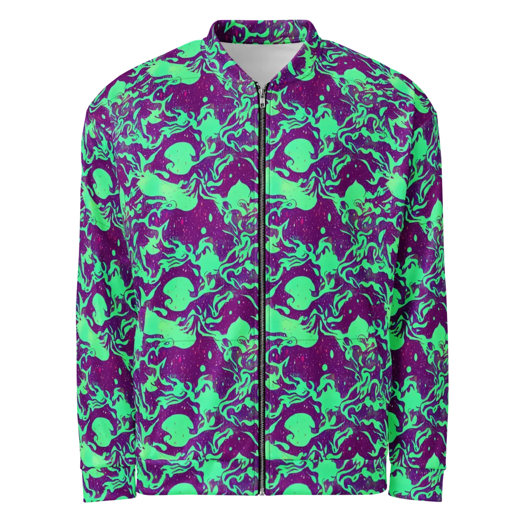Alien Ripples on Bomber Jacket — Front