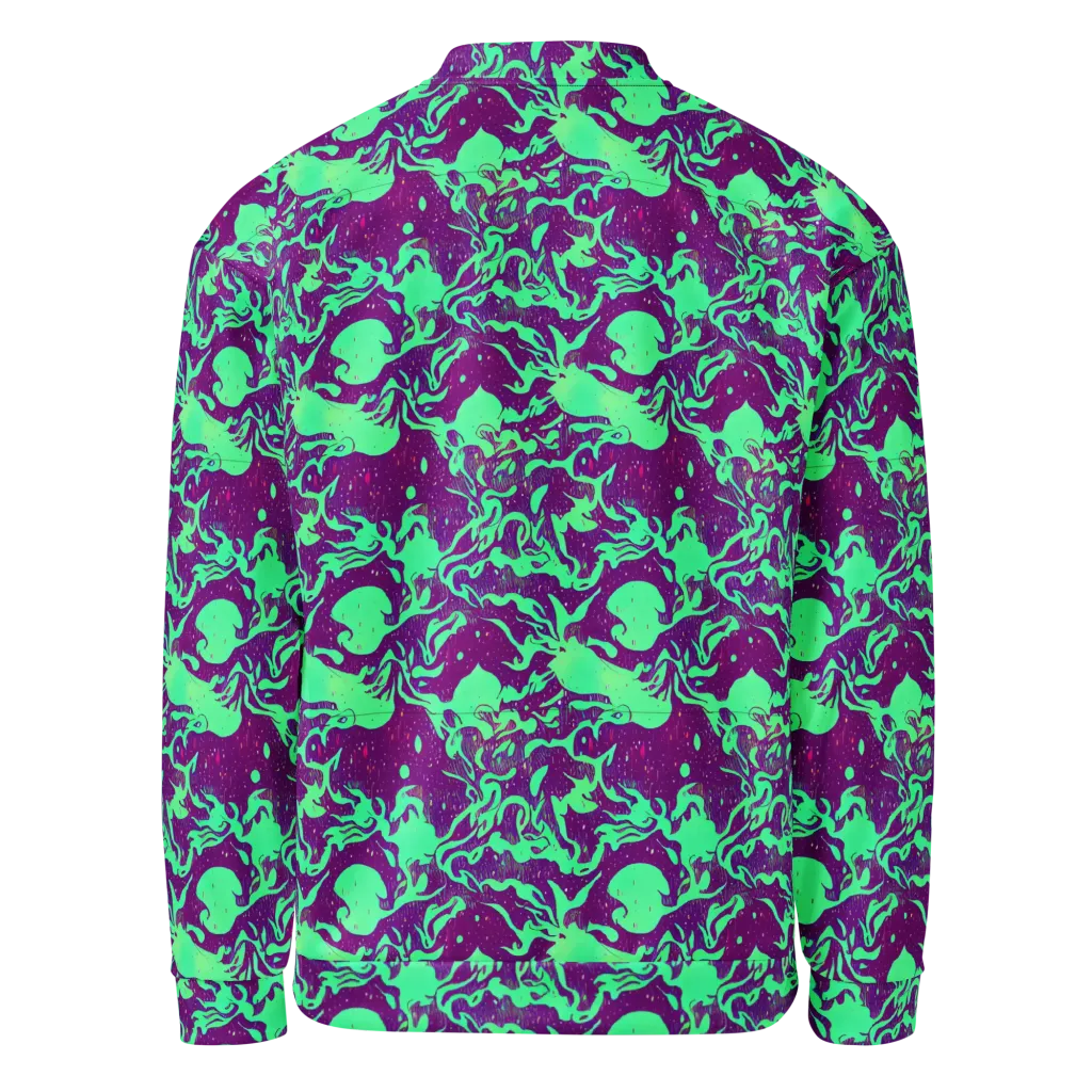 Alien Ripples on Bomber Jacket — Back