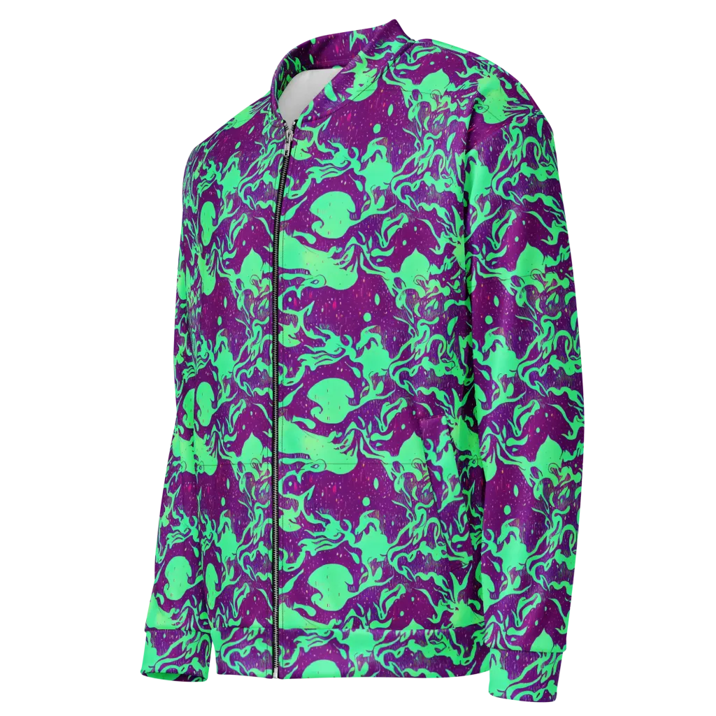 Alien Ripples on Bomber Jacket — Left Front