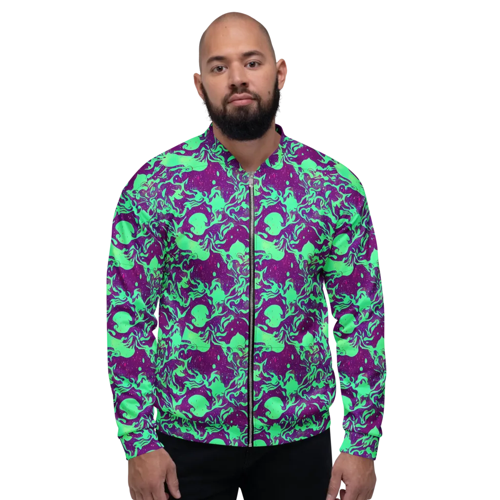Alien Ripples on Bomber Jacket — Front