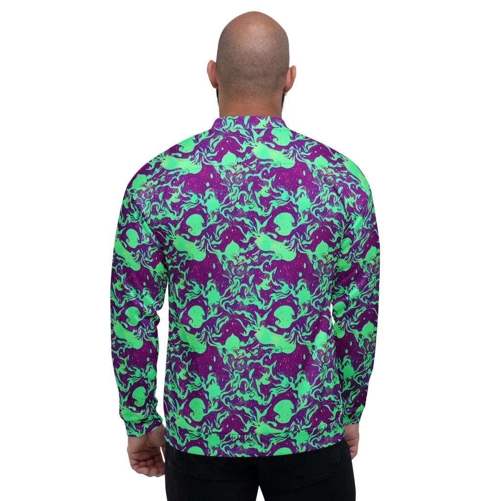 Alien Ripples on Bomber Jacket — Back