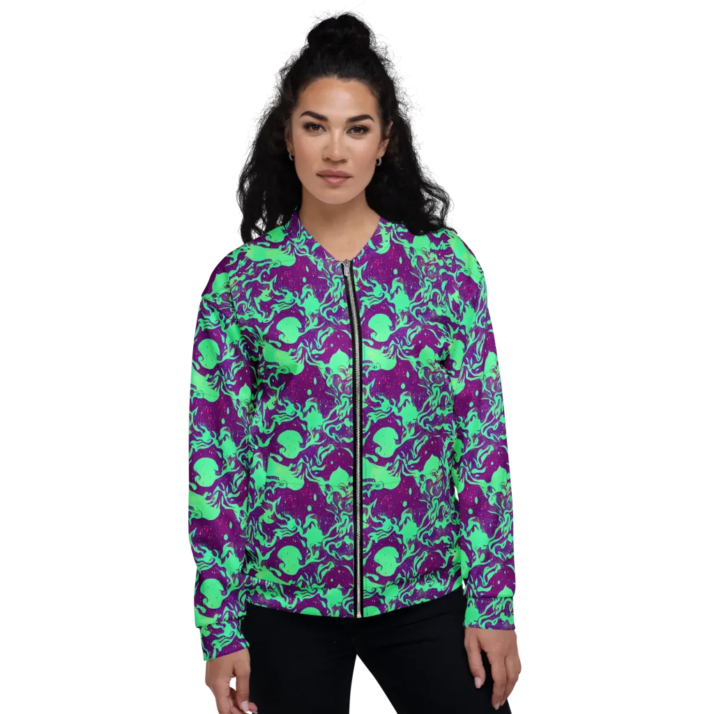 Alien Ripples on Bomber Jacket — Front