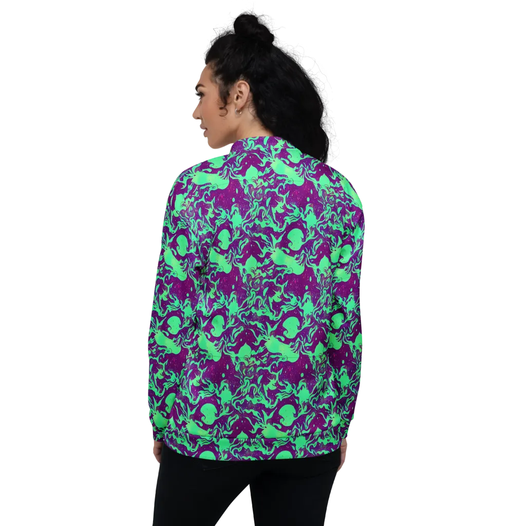 Alien Ripples on Bomber Jacket — Back