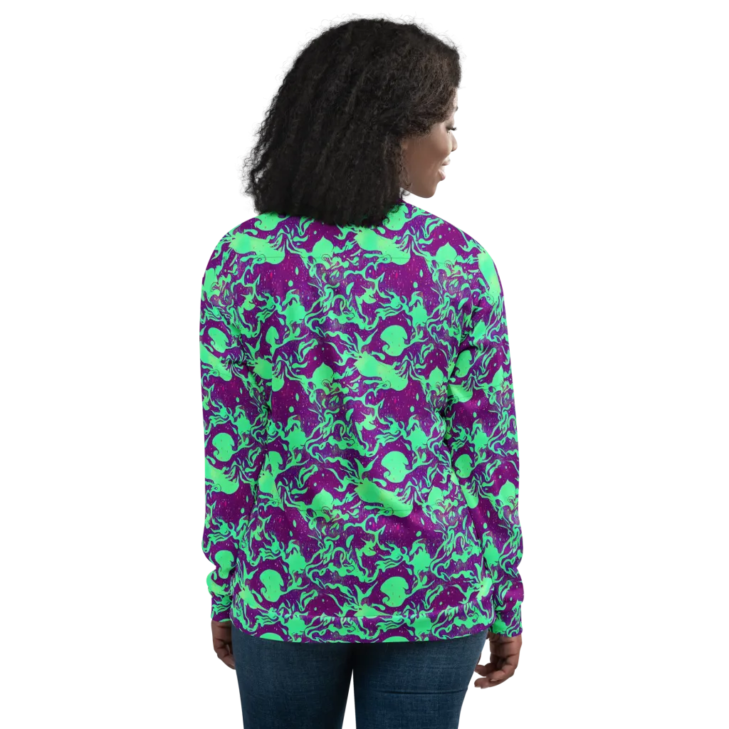 Alien Ripples on Bomber Jacket — Back