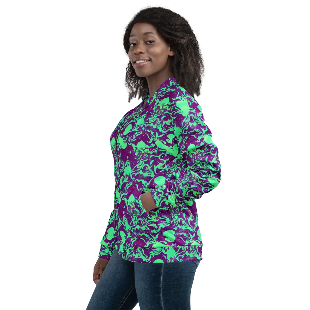 Alien Ripples on Bomber Jacket — Left