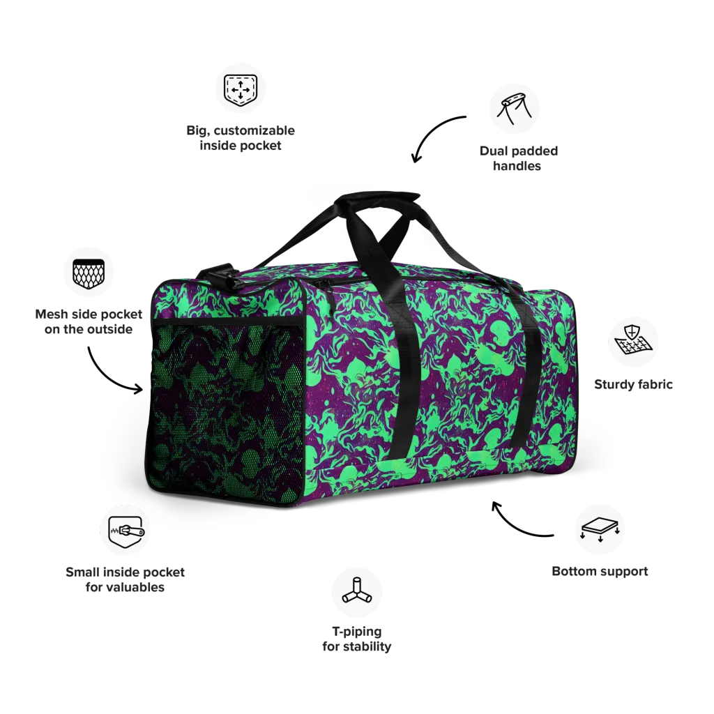 Alien Ripples on Duffle Bag — Right Front