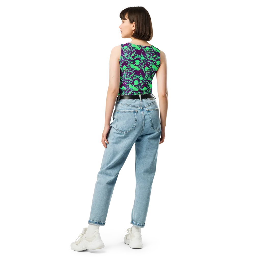 Alien Ripples on Crop Top — Back