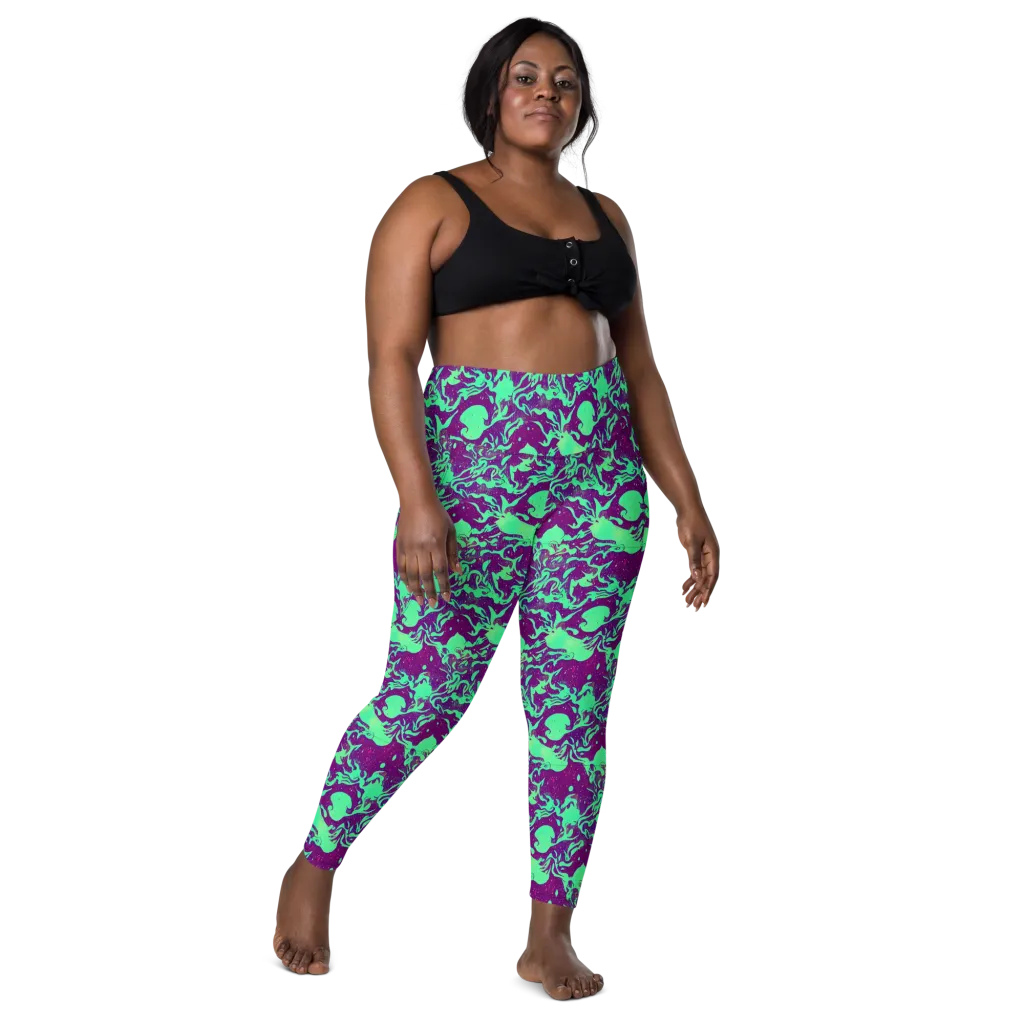 Alien Ripples on Leggings with Pockets — Front