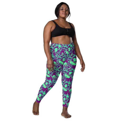 Alien Ripples on a Leggings with Pockets