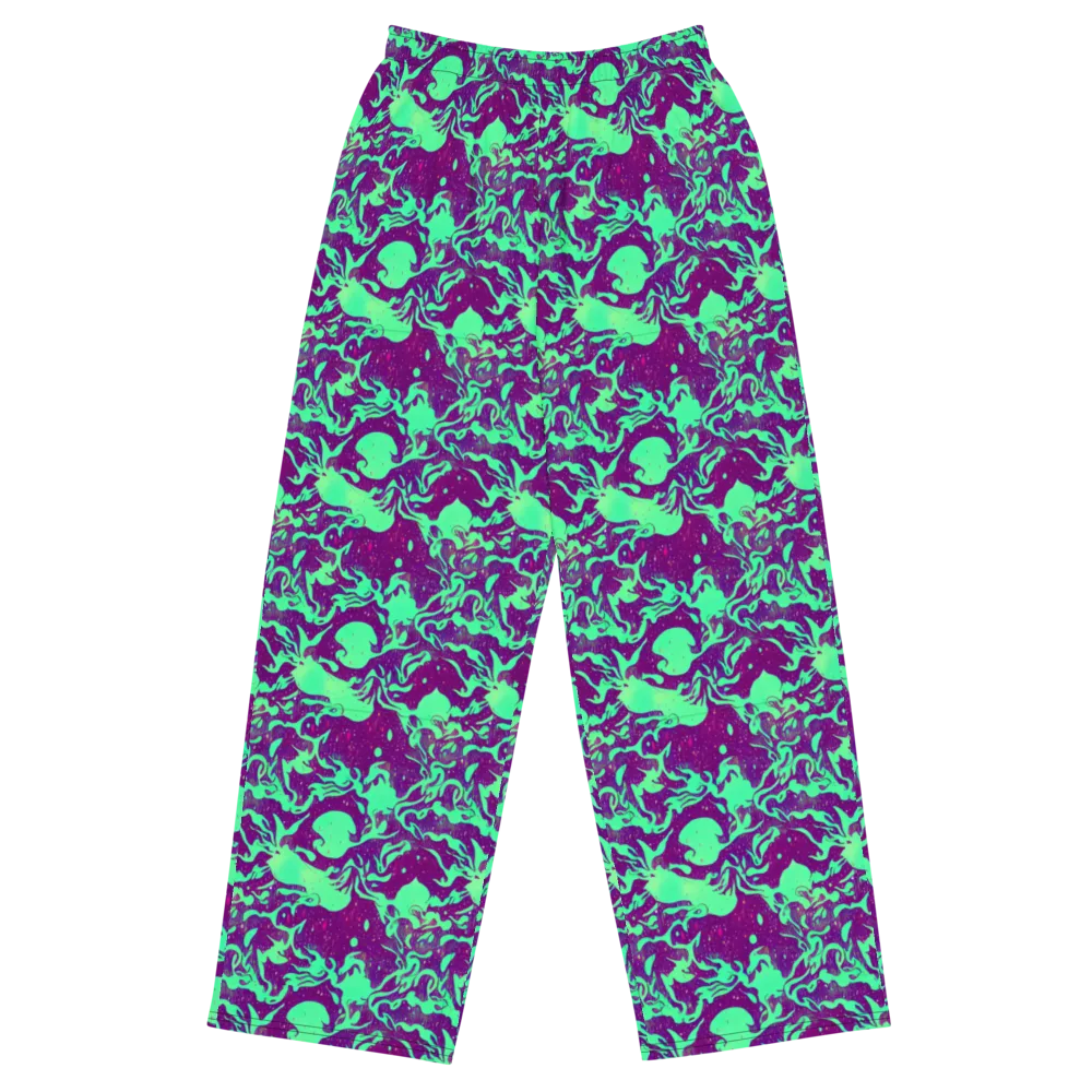 Alien Ripples on Wide-Leg Pants — Front