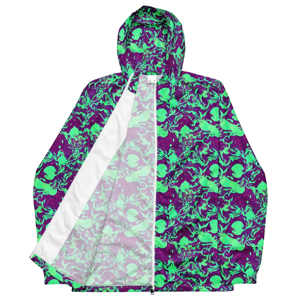Alien Ripples on Men's Windbreaker — Front