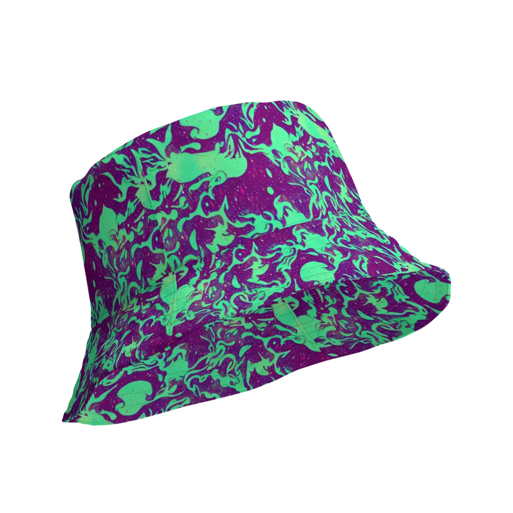 Alien Ripples on Reversible Bucket Hat — Product details Outside