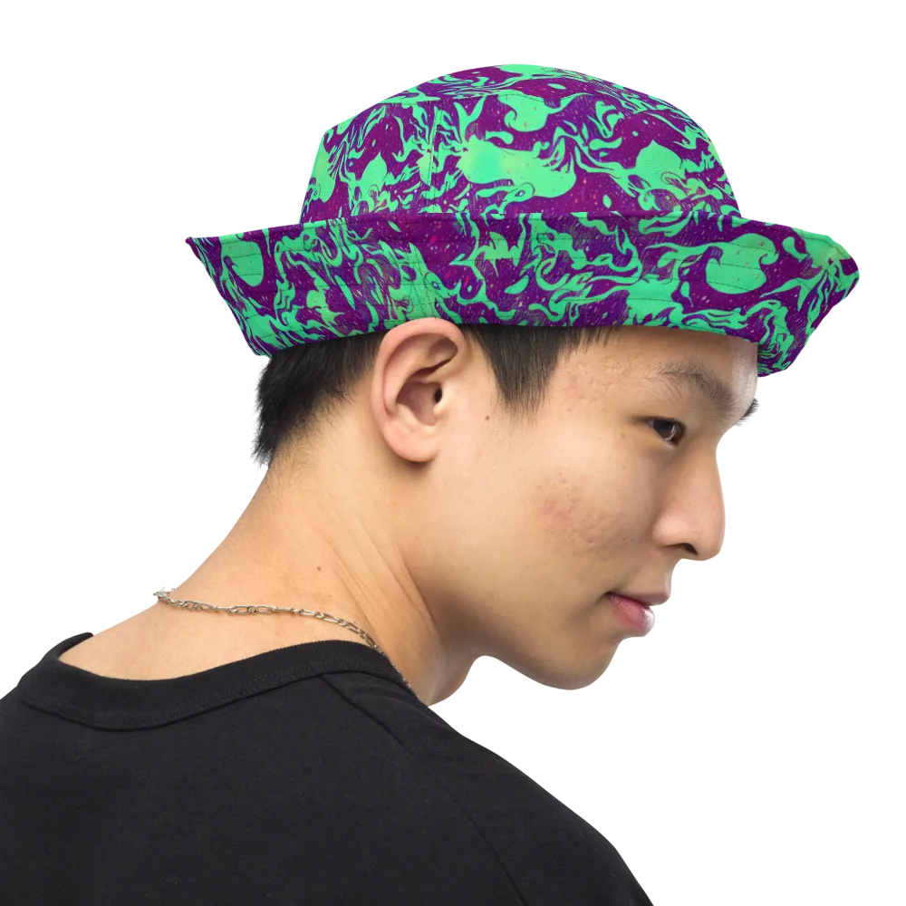 Alien Ripples on Reversible Bucket Hat — Right Outside