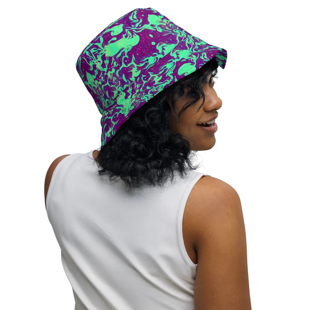 Alien Ripples on Reversible Bucket Hat — Right Outside