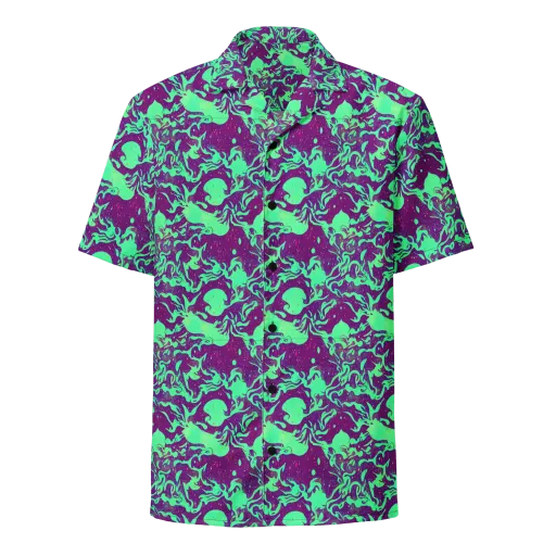 Alien Ripples on a Button Shirt
