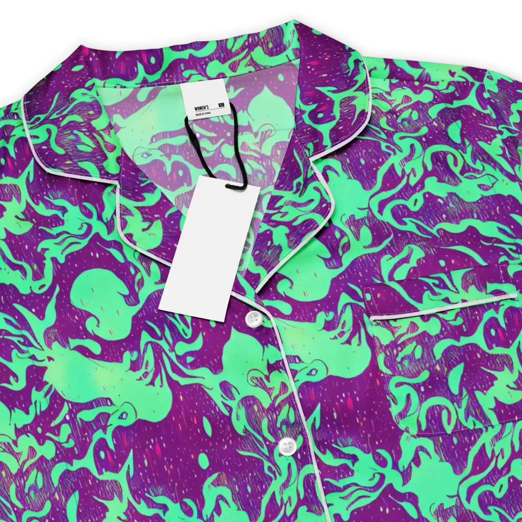 Alien Ripples on Women's Short Sleeve Pajama Top — Product details