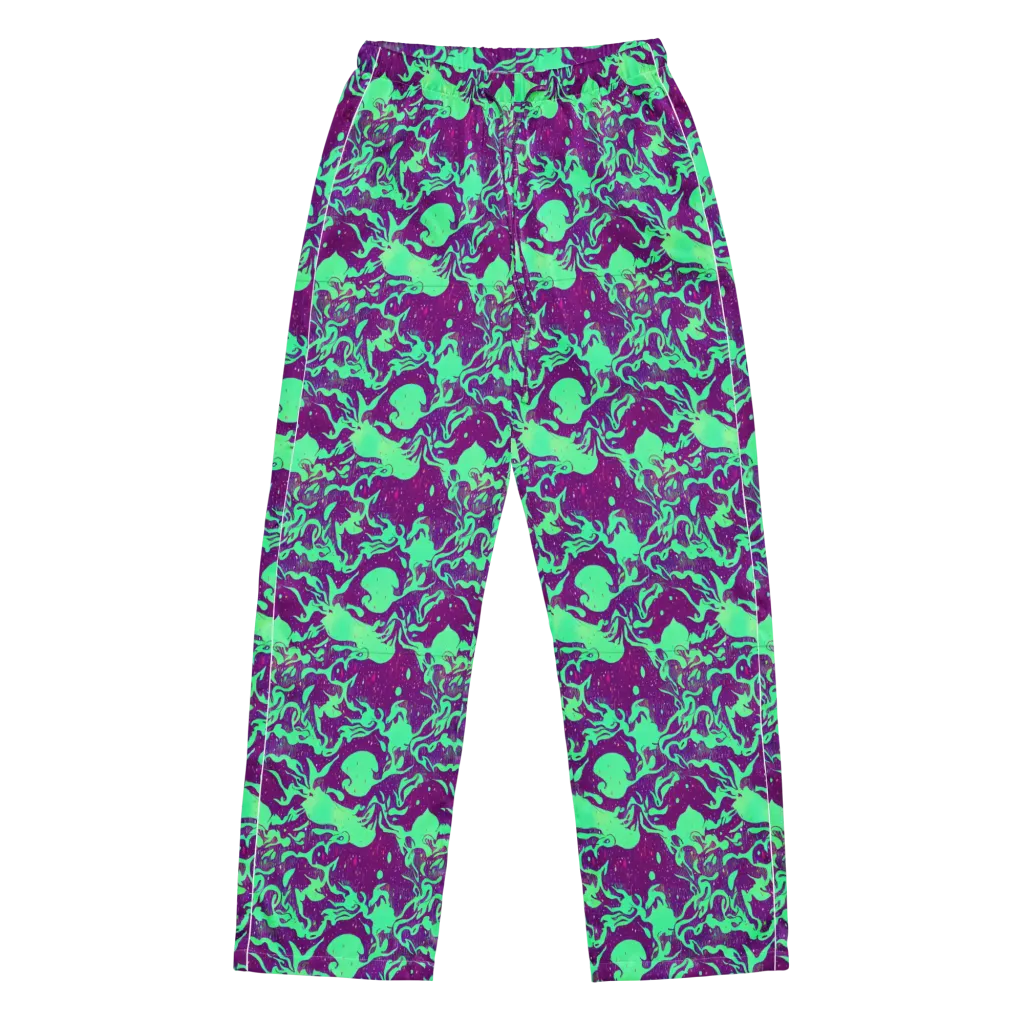 Alien Ripples on Women's Pajama Pants — Front