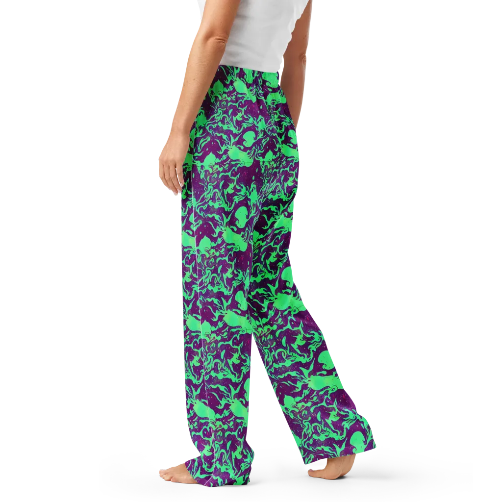 Alien Ripples on Women's Pajama Pants — Left