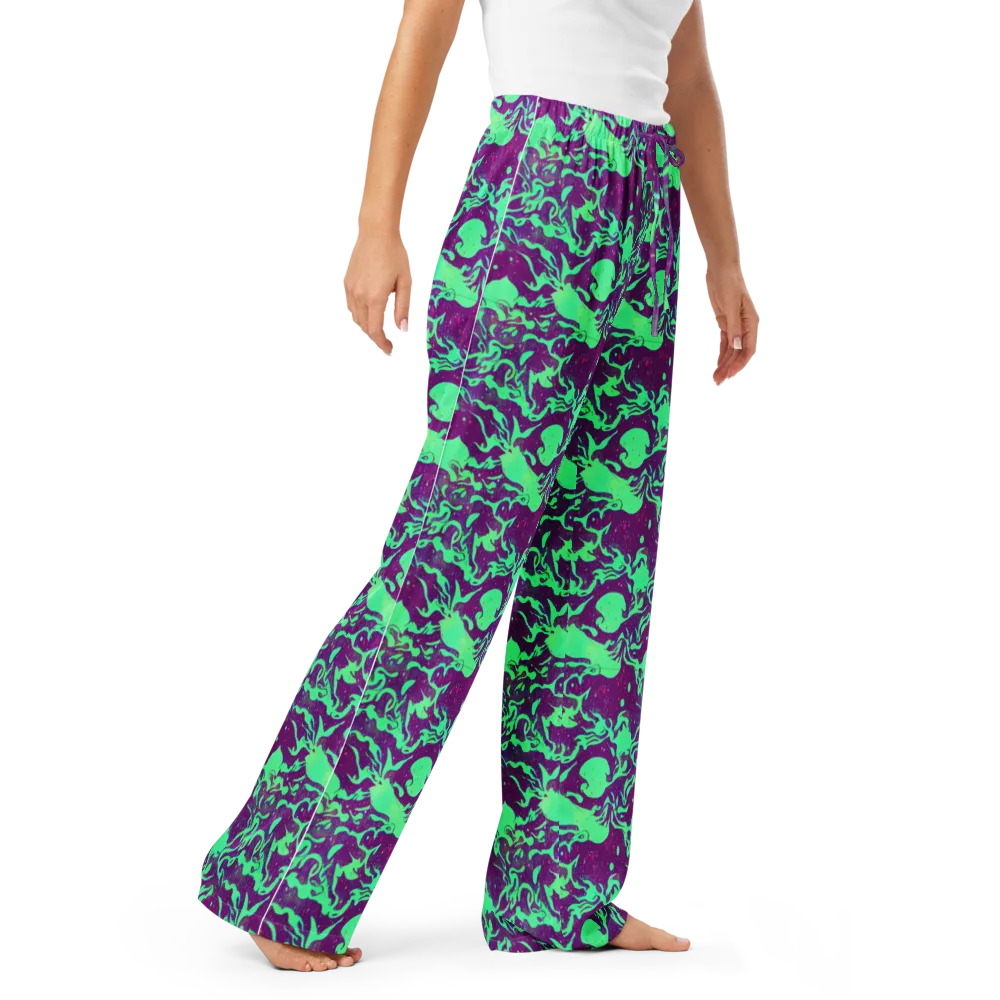 Alien Ripples on Women's Pajama Pants — Right Front