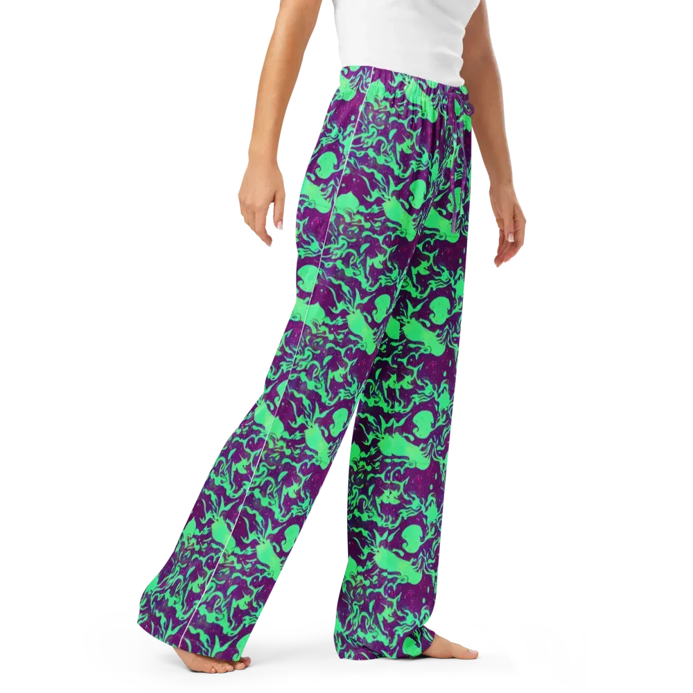 Alien Ripples on Women's Pajama Pants — Right Front