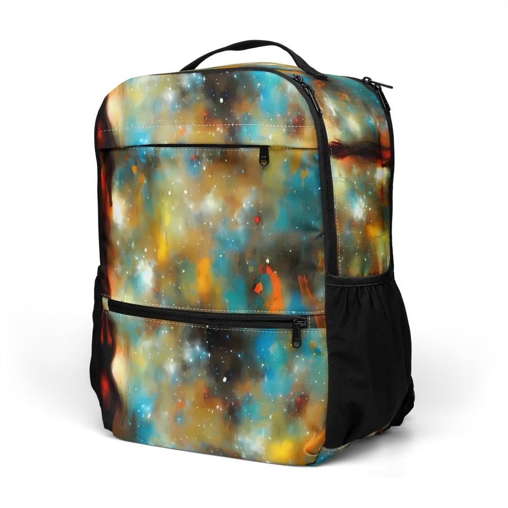 Abstract Tapestries on Utility Backpack — Left Front