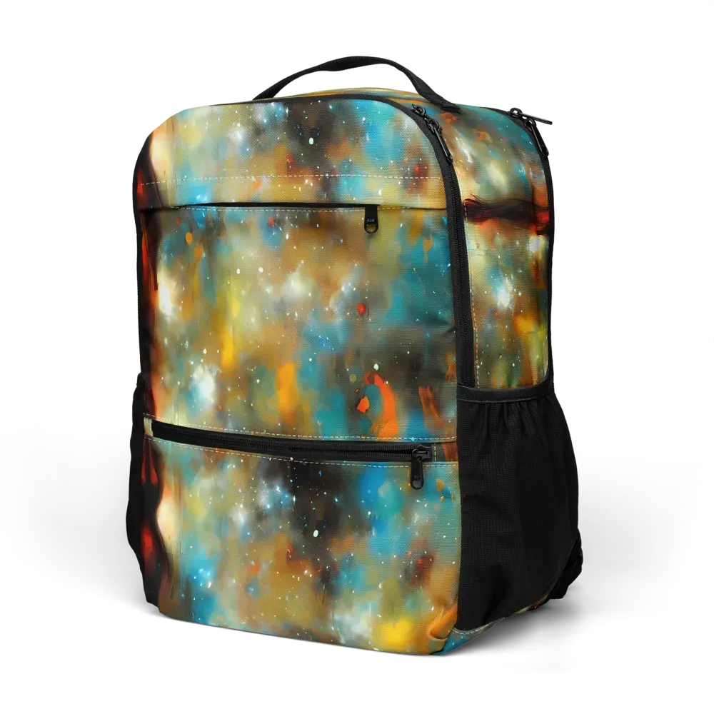 Abstract Tapestries on Utility Backpack — Left Front