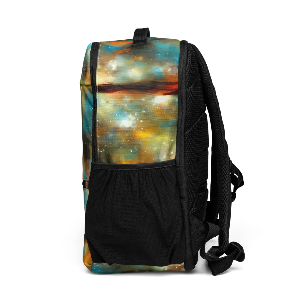 Abstract Tapestries on Utility Backpack — Left