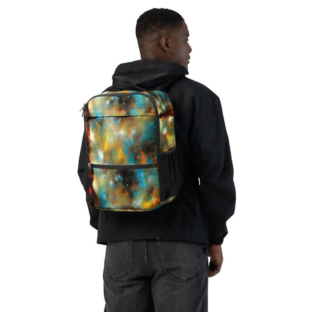 Abstract Tapestries on Utility Backpack — Back