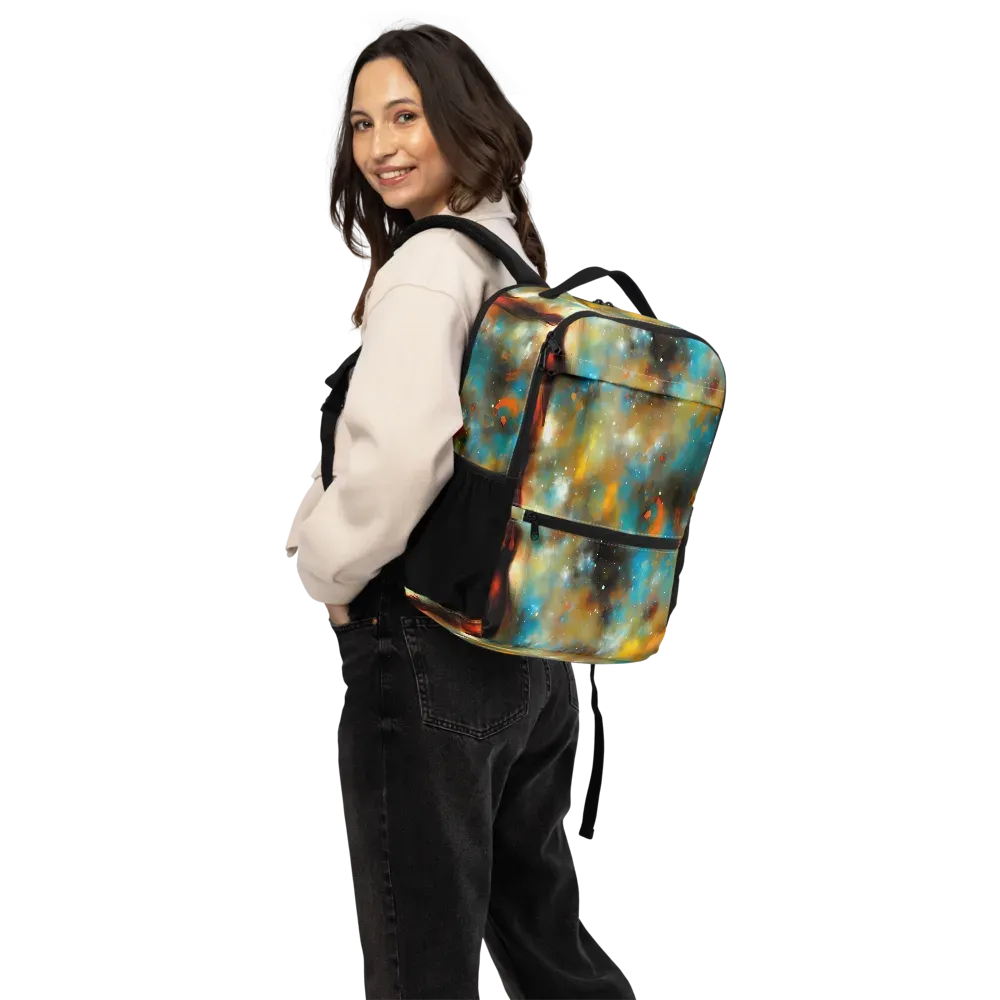 Abstract Tapestries on Utility Backpack — Back
