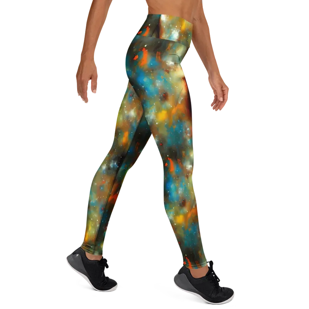 Abstract Tapestries on Yoga Leggings — Right
