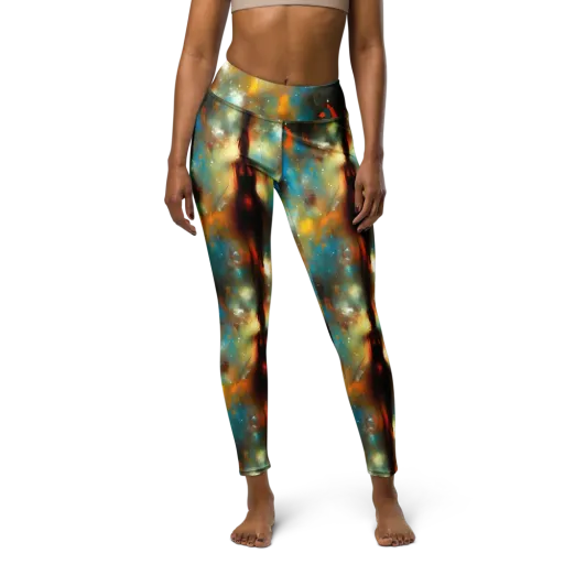 Abstract Tapestries on a Yoga Leggings