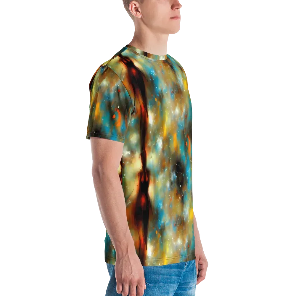 Abstract Tapestries on Men's Crew Neck T-Shirt — Right